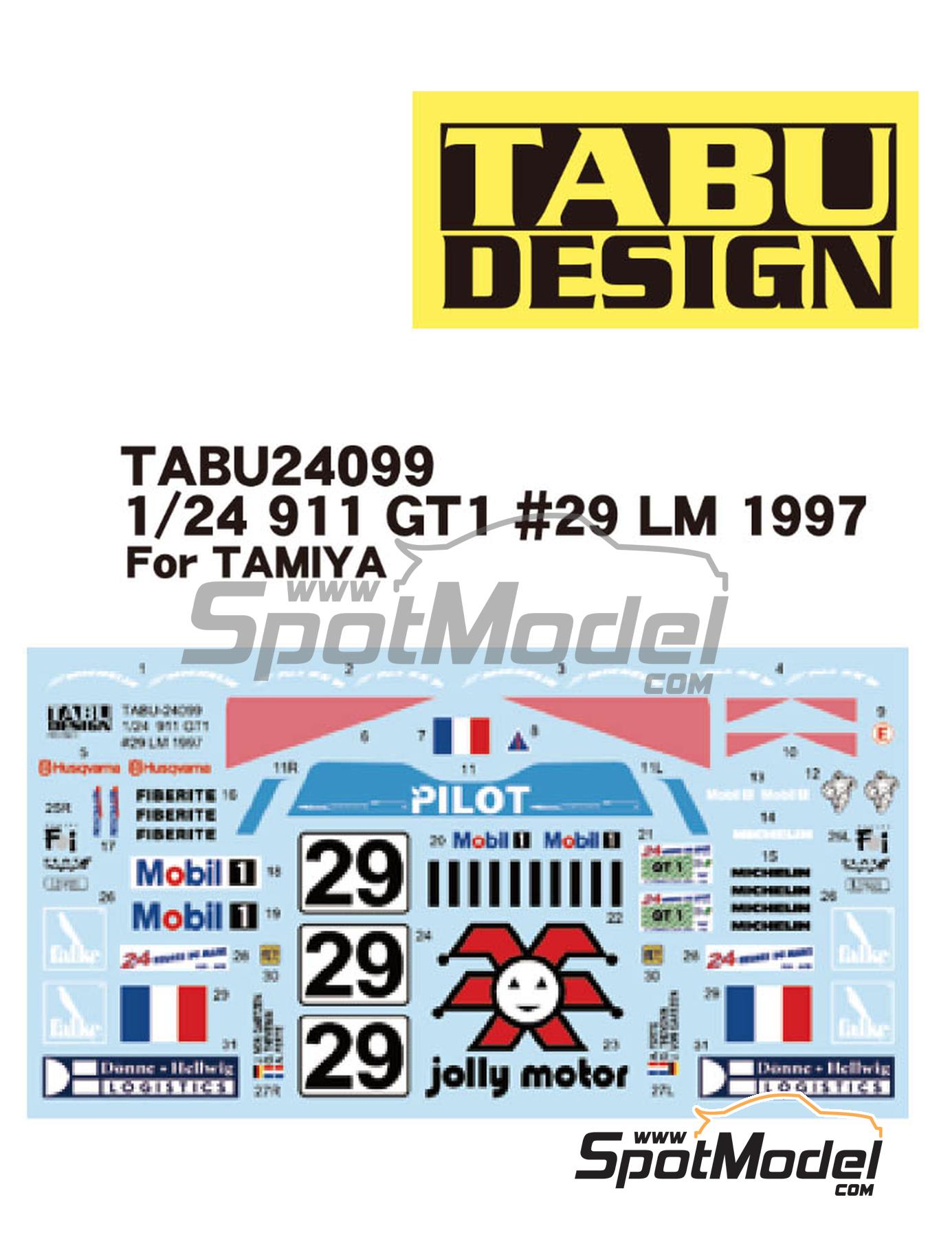 Tabu Design TABU24099: Marking / livery 1/24 scale - Porsche 911